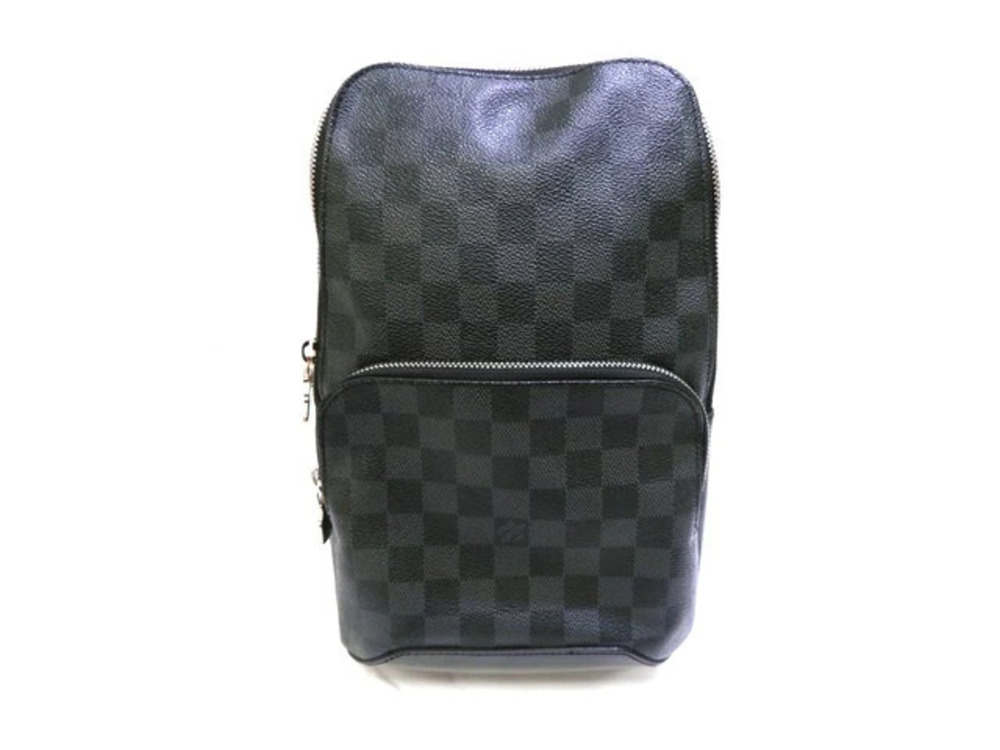LOUIS VUITTON Avenue Sling Bag Damier Graphite Black Body T